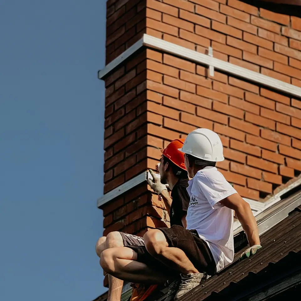 Repointing a brick chimney