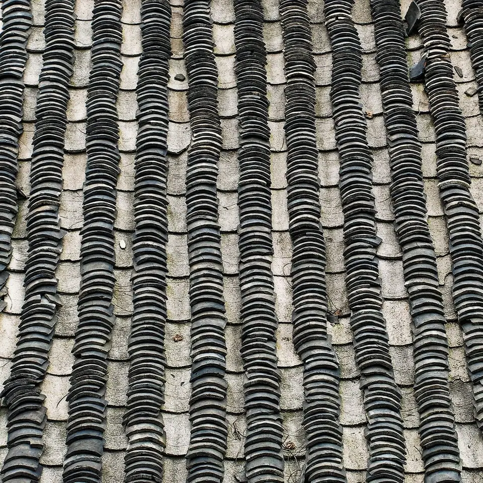 Natural slate roof, freshly finished